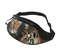 Riñonera para mujeres y hombres, mochila cruzada con correa ajustable con diseño de cachorros de tigre siberianos