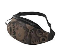 Riñonera para mujeres y hombres, mochila estilo steampunk con engranajes mecánicos, bolsa cruzada con correa ajustable