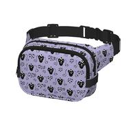 Riñonera para mujeres y hombres, riñonera de mansión embrujada, con correas ajustables, bolsa de pecho, bolsa cruzada de viaje, color negro, talla única, Black, Talla única