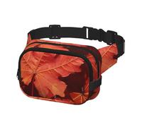 Riñonera para mujeres y hombres, riñonera de otoño con hojas de arce con correas ajustables, bolsa de pecho, bolsa cruzada de viaje, color negro, talla única, Black, Talla única