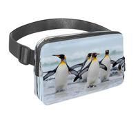 Riñonera para mujeres y hombres, riñonera para exteriores, riñonera delgada para correr, caminar, trotar, senderismo, viajes, entrenamiento, pingüino rey en Islandia, multicolor,