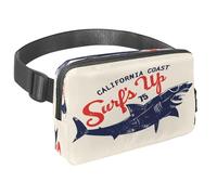 Riñonera para mujeres y hombres, riñonera para exteriores, riñonera delgada para correr, caminar, trotar, senderismo, viajes, entrenamiento, ataque de tiburón, multicolor, 1.5x9.0x5.9in/4x23x15cm,