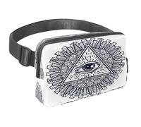 Riñonera para mujeres y hombres, riñonera para exteriores, riñonera delgada para correr, caminar, trotar, senderismo, viajes, entrenamiento, mandala, ojo que todo lo ve, multicolor,