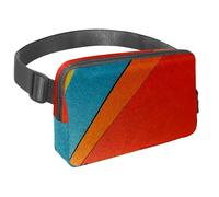 Riñonera para mujeres y hombres, riñonera para exteriores, riñonera delgada para correr, caminar, trotar, senderismo, viajes, entrenamiento, papel tapiz rojo, naranja, azul y amarillo, multicolor,