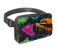 Riñonera para mujeres y hombres, riñonera para exteriores, riñonera delgada para correr, caminar, trotar, senderismo, viajes, entrenamiento, zapatos y sombrero de moda, multicolor,