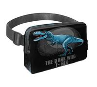 Riñonera para mujeres y hombres, riñonera para exteriores, riñonera delgada para correr, caminar, trotar, senderismo, viajes, entrenamiento, The Dark Wild Dinosaur, multicolor,