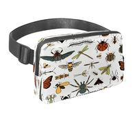 Riñonera para mujeres y hombres, riñonera para exteriores, riñonera delgada para correr, caminar, trotar, senderismo, viajes, entrenamiento, insectos, mariquita, abeja, araña y hormigas, multicolor,