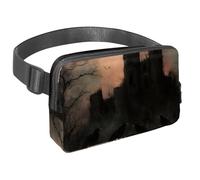 Riñonera para mujeres y hombres, riñonera para exteriores, riñonera delgada para correr, caminar, trotar, senderismo, viajes, entrenamiento, Ravens Before Broken Castle, multicolor,