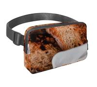 Riñonera para mujeres y hombres, riñonera para exteriores, riñonera delgada para correr, caminar, trotar, senderismo, viajes, entrenamiento, pan tostado a la parrilla, multicolor,