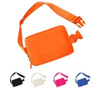 Riñonera para mujeres y hombres, riñonera pequeña con correa ajustable para correr, viajar y senderismo, Orange