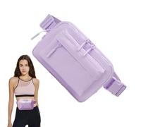 Riñonera para mujeres y hombres, riñonera | Riñonera informal,Bolsa con 4 bolsillos con cremallera, correa ajustable, bolsa de moda de nailon impermeable para viajar, senderismo, trotar, andar en bici