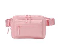 Riñonera para mujeres y hombres, riñonera,Riñonera informal - Bolsa con 4 bolsillos con cremallera, correa ajustable, bolsa de moda de nailon impermeable para viajar, senderismo, trotar, andar en bici
