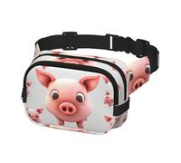 Riñonera para mujeres y hombres, riñonera sonriente con correas ajustables, bolsa de pecho, bolsa cruzada de viaje, color negro, talla única, Black, Talla única