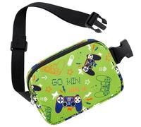 Riñonera para niños con cintura ajustable de 51 a 90 cm, riñonera con múltiples compartimentos, bolsa deportiva para niños, bolsa de corredor, regalos para niños, game