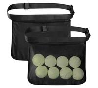 Riñonera para Pelota de Tenis, Estructura de Malla Duradera | de Almacenamiento portátil Ligera | Accesorio de Transporte de Cola Larga para Entrenamiento de Tenis, Entrenamiento, Entrena