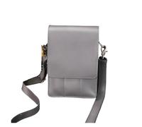 RiñOnera Para PeluqueríA Bolsa de cuero profesional for tijeras de pelo, riñonera, bolsa for clips, funda for tijeras de peluquería y barbería, estuche con cinturón(Gray)