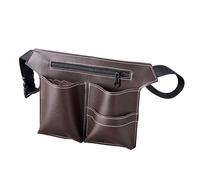 Riñonera para peluqueros Bolsa for tijeras de pelo, pinzas for peine, estuche for peluquería, funda for barbería, bolsas, soporte for herramientas, riñonera, cinturón, bolso cuero PU(Type A-Coffee)