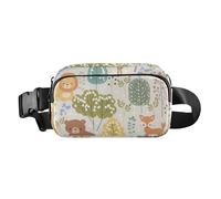 Riñonera pequeña con correa ajustable, a la moda, cruzada, patrón repetido, arte de guardería, hombres y mujeres, para viajes, compras, correr, Patrón de repetición de arte para guardería, 1 Size