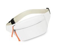 Riñonera pequeña cruzada a la moda, práctica bolsa de pecho con correa ajustable para correr, senderismo, Color blanco
