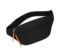 Riñonera pequeña cruzada a la moda, práctica con correa ajustable, cinturón para correr, senderismo, pequeño paquete cruzado de moda para hombre y mujer, Color negro., Talla única