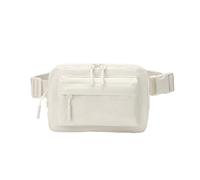 Riñonera pequeña cruzada para mujeres y hombres, con correa ajustable, resistente al agua, color sólido, pequeño, cinturón de tendencia, Blanco arroz, Talla única