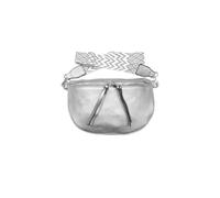 Riñonera pequeña para mujer, moderna, con correa para el hombro, elegante bolsa de fiesta, Silver, Bolso cruzado