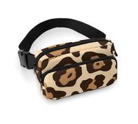 Riñonera pequeña para Mujer, portátil, con decoración de Moda y Correa Ajustable, con Estampado de Leopardo y Guepardo Salvaje.