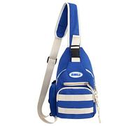 Riñonera personalizada para correr para hombres y mujeres, bolsa a juego, gran capacidad, deportiva, bolsa de almuerzo con correa para el hombro, Blue, Talla única, Mochilas de lona