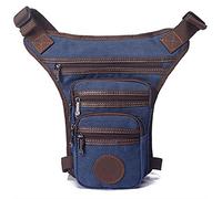 RiñOnera Pierna,Bolso Pierna Moto Bolso de la Pierna de los Hombres para los Hombres Fanny Pack Belt Drop Drop Messenger Hombro Viaje Trekking Canvas/Nylon Motocicleta Asalto Bolsas de la Cintura Mu