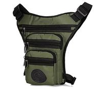 RiñOnera Pierna,Bolso Pierna Moto Bolso de la Pierna de los Hombres para los Hombres Fanny Pack Belt Drop Drop Messenger Hombro Viaje Trekking Canvas/Nylon Motocicleta Asalto Bolsas de la Cintura Mu