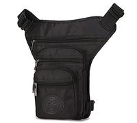 RiñOnera Pierna,Bolso Pierna Moto Bolso de la Pierna de los Hombres para los Hombres Fanny Pack Belt Drop Drop Messenger Hombro Viaje Trekking Canvas/Nylon Motocicleta Asalto Bolsas de la Cintura Mu