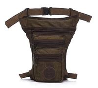 RiñOnera Pierna,Bolso Pierna Moto Bolso de la Pierna de los Hombres para los Hombres Fanny Pack Belt Drop Drop Messenger Hombro Viaje Trekking Canvas/Nylon Motocicleta Asalto Bolsas de la Cintura Mu