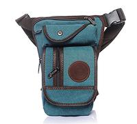 RiñOnera Pierna,Bolso Pierna Moto Lienzo de hombres retro gota bolsa de pierna cintura fanny pack muslo cadera cinturón cinturón caminata motocicleta cruz cuerpo bandolera bolso de hombro Multifunción