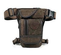 RiñOnera Pierna,Bolso Pierna Moto Lienzo de hombres retro gota bolsa de pierna cintura fanny pack muslo cadera cinturón cinturón caminata motocicleta cruz cuerpo bandolera bolso de hombro Multifunción