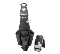 Riñonera profesional para electricista con sistema de clip giratorio instantáneo para escaleras, trabajo, proyectos de mejoras para el hogar, cinturón de herramientas de tela Oxford resistente