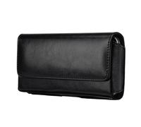 Riñonera profesional para teléfono con cinturón seguro, tela sintética resistente al desgaste para deportes, senderismo, riñonera para teléfonos, Bolsa horizontal negra, X-Large