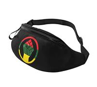 Riñonera Rasta Black Power Fist, riñonera de Viaje Ajustable para Hombres y Mujeres, riñonera para Correr al Aire Libre