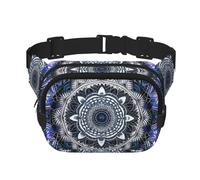 Riñonera rectangular con diseño de mandala, pequeña, a la moda, ligera, para mujeres y hombres, correr, entrenamiento, senderismo, viajes