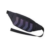 Riñonera reflectante, riñonera unisex, bolsa deportiva cruzada para mujeres y hombres, correa de hombro ajustable con cremallera, bolsa de cinturón negra, adecuada para exteriores y gimnasio, Negro