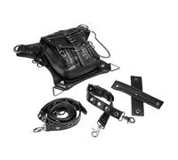 Riñonera renacentista | Riñonera para festivales | Riñonera de cuero de estilo vintage | Bolsa impermeable con correa para las piernas, bolsa retro punk gótica OBI para viajes, senderismo, camping