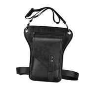 Riñonera resistente a los arañazos, diseño de múltiples bolsillos, color negro, Black, 17x2x28cm, como se muestra en la