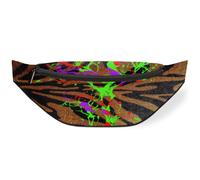 Riñonera retro con diseño de calavera de árbol de tigre para mujeres, hombres, niñas, niños, riñoneras, riñoneras, bolsa de cinturón para viajes, deportes, correr, color, M