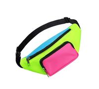 Riñonera retro de los años 80 - Riñonera ajustable neón para mujer, hombre y niños, riñonera para niñas, riñonera para festivales, fiestas, viajes