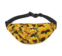 Riñonera, riñonera cruzada, bolsa de cinturón para viajes, correr, para hombres y mujeres, cascada de montaña, girasol, Talla única, Mochila casual