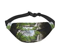 Riñonera, riñonera cruzada, riñonera para viajes, correr, para hombres y mujeres, cascada de montaña, imagen