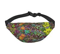 Riñonera, riñonera cruzada, riñonera para viajes, correr, para hombres y mujeres, cerebro izquierdo y derecho, Suculenta, Talla única, Mochila casual