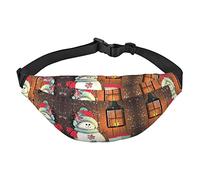 Riñonera, riñonera cruzada, riñonera para viajes, correr, para hombres y mujeres, puesta de sol en el océano, Lindo muñeco de nieve, Talla única, Mochila casual
