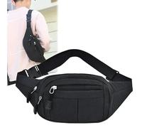 RiñOnera Riñonera Informal de Lona for Hombre y Mujer, Bolso Grande for el cinturón, for Viajes al Aire Libre, for teléfono(Red)