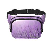 Riñonera romántica de lavanda púrpura para mujeres y hombres, riñoneras de moda para entrenamiento, correr, viajar, senderismo, NEGRO, One Size
