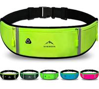 Riñonera Running Ajustable e Impermeable para Todos los Móviles | Cinturón Deportivo para Hombre y Mujer (Verde)